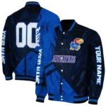 personalized-kansas-jayhawks-hexagon-mesh-blue-black-varsity-jacket-best-selling.webp
