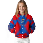 personalized-kansas-jayhawks-spider-mark-blue-crimson-varsity-jacket-best-selling.webp