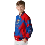personalized-kansas-jayhawks-spider-mark-blue-crimson-varsity-jacket-best-selling.webp