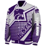 personalized kansas state wildcats star burst purple varsity jacket best selling.webp