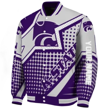 personalized kansas state wildcats star burst purple varsity jacket best selling.webp