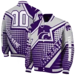 personalized kansas state wildcats star burst purple varsity jacket best selling.webp