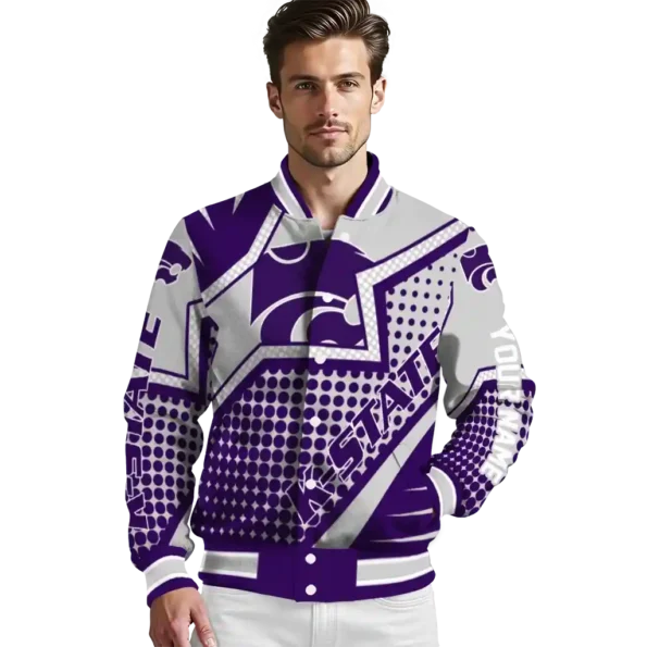 personalized kansas state wildcats star burst purple varsity jacket high quality.webp