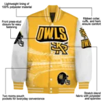 personalized-kennesaw-state-owls-ferris-arena-gold-white-varsity-jacket-best-selling.webp