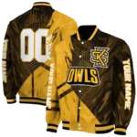 personalized-kennesaw-state-owls-hexagon-mesh-gold-black-varsity-jacket-best-selling.webp
