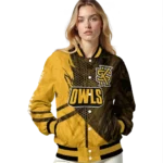 personalized-kennesaw-state-owls-hexagon-mesh-gold-black-varsity-jacket-best-selling.webp