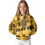 personalized kennesaw state owls pyramid shapes gold varsity jacket best selling.webp