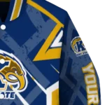 personalized kent state golden flashes chevron angles navy blue varsity jacket best selling.webp