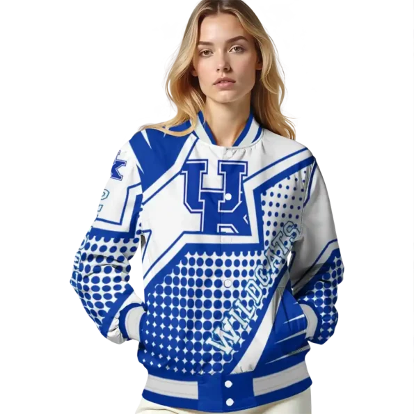 personalized kentucky wildcats star burst blue varsity jacket latest model.webp