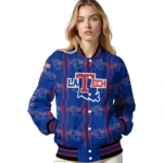 personalized-la-tech-bolt-stripe-blue-varsity-jacket-best-selling.webp
