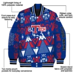 personalized la tech pyramid shapes blue varsity jacket best selling.webp