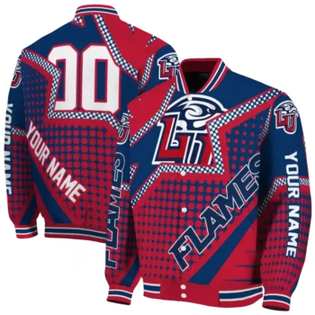 personalized liberty flames star burst red varsity jacket fashion forward.webp