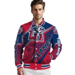 personalized liberty flames star burst red varsity jacket best selling.webp