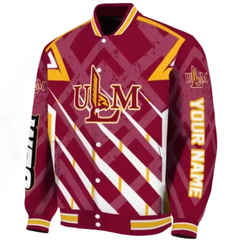 personalized louisiana monroe warhawks chevron angles red varsity jacket best selling.webp