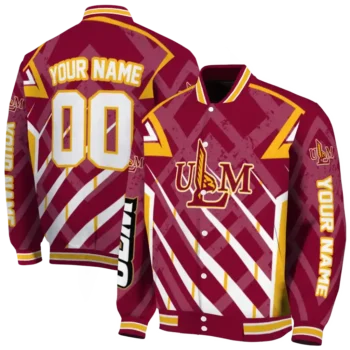 personalized louisiana monroe warhawks chevron angles red varsity jacket fashion forward.webp