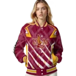 personalized louisiana monroe warhawks chevron angles red varsity jacket best selling.webp