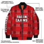 personalized-louisiana-ragin-cajuns-bolt-stripe-red-bomber-jacket-best-selling.webp