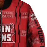 personalized-louisiana-ragin-cajuns-bolt-stripe-red-bomber-jacket-best-selling.webp