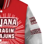 personalized louisiana ragin cajuns ferris arena red white varsity jacket best selling.webp
