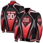 personalized louisiana ragin cajuns mesh chest black varsity jacket best selling.webp