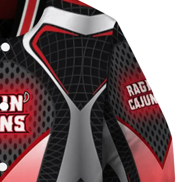 personalized louisiana ragin cajuns mesh chest black varsity jacket premium grade.webp