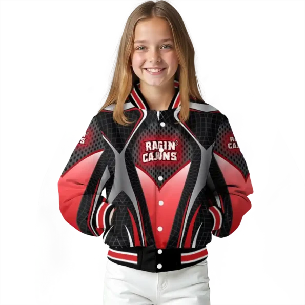 personalized louisiana ragin cajuns mesh chest black varsity jacket top rated.webp