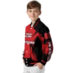 personalized louisiana ragin cajuns spider mark red black varsity jacket best selling.webp