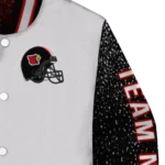 personalized-louisville-cardinals-speckled-arms-red-gray-varsity-jacket-best-selling.webp
