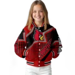 personalized louisville cardinals star burst red varsity jacket best selling.webp