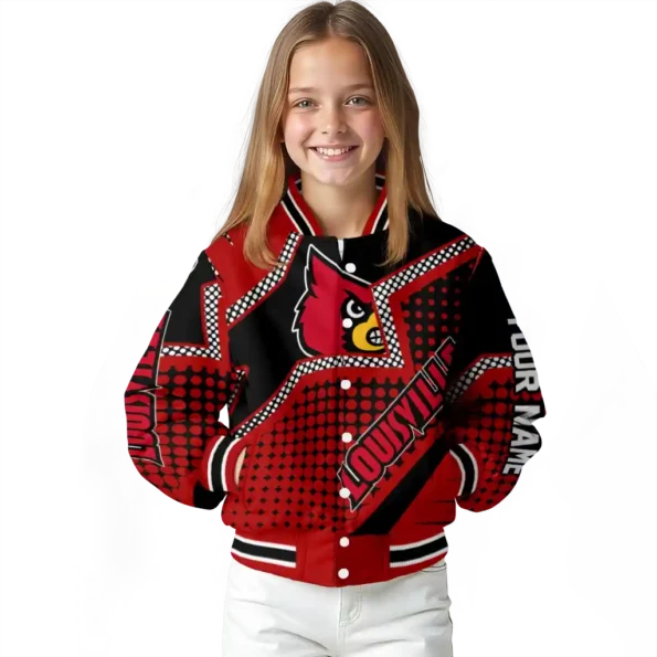 personalized louisville cardinals star burst red varsity jacket top rated.webp