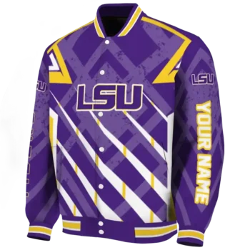 personalized lsu tigers chevron angles purple varsity jacket best selling.webp