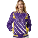 personalized lsu tigers chevron angles purple varsity jacket best selling.webp