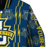 personalized-marquette-golden-eagles-bolt-stripe-blue-varsity-jacket-best-selling.webp