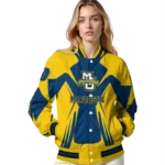 personalized-marquette-golden-eagles-spider-mark-blue-yellow-varsity-jacket-best-selling.webp