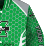 personalized marshall thundering herd hexagon grid green varsity jacket best selling.webp
