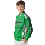 personalized marshall thundering herd hexagon grid green varsity jacket best selling.webp