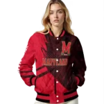 personalized-maryland-terrapins-hexagon-mesh-red-black-varsity-jacket-best-selling.webp