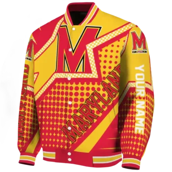 personalized maryland terrapins star burst red varsity jacket best selling.webp