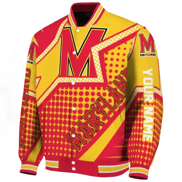 personalized maryland terrapins star burst red varsity jacket best selling.webp