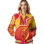 personalized maryland terrapins star burst red varsity jacket best selling.webp