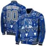 personalized memphis tigers pyramid shapes blue varsity jacket best selling.webp