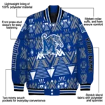 personalized memphis tigers pyramid shapes blue varsity jacket best selling.webp