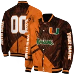 personalized-miami-hurricanes-hexagon-mesh-orange-black-varsity-jacket-best-selling.webp