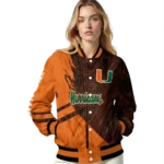 personalized-miami-hurricanes-hexagon-mesh-orange-black-varsity-jacket-best-selling.webp