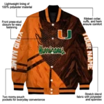 personalized-miami-hurricanes-hexagon-mesh-orange-black-varsity-jacket-best-selling.webp