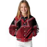 personalized miami redhawks star burst red varsity jacket best selling.webp