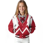 personalized-miami-redhawks-v-stripes-red-white-varsity-jacket-best-selling.webp