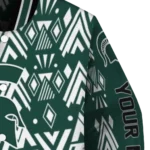 personalized michigan state spartans pyramid shapes green varsity jacket best selling.webp