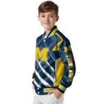 personalized michigan wolverines chevron angles blue varsity jacket best selling.webp