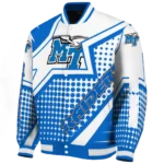 personalized middle tennessee blue raiders star burst blue varsity jacket best selling.webp